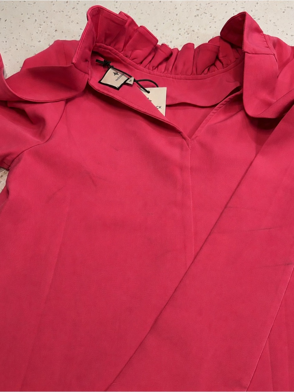 Tuckernuck Daphne Dress NWT Hot Pink Bow Back Shift Pockets Women’s Small - Picture 14 of 14